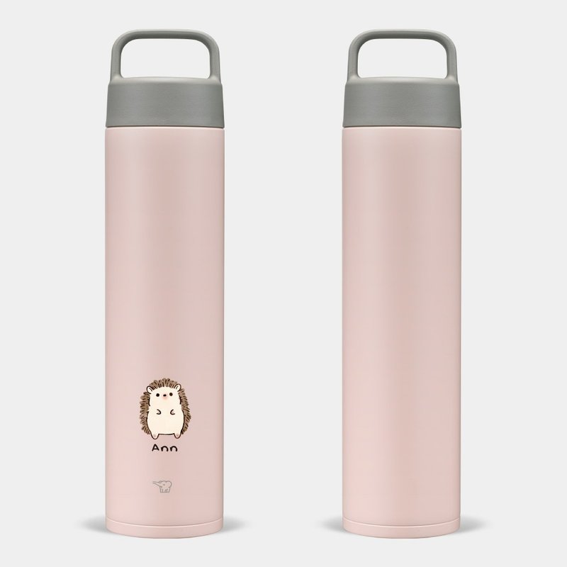 【客製化禮物】刺蝟 英文名 手提750ml象印不銹鋼吊環保溫瓶 06 - 保溫瓶/保溫杯 - 不鏽鋼 白色