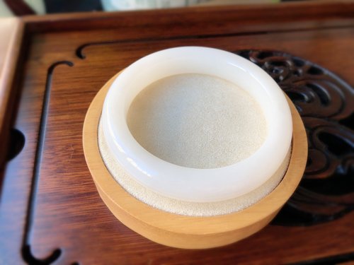 一念之間 天然羊脂白玉和田玉手鐲 圈口55mm 老坑 一級白 油潤柔和