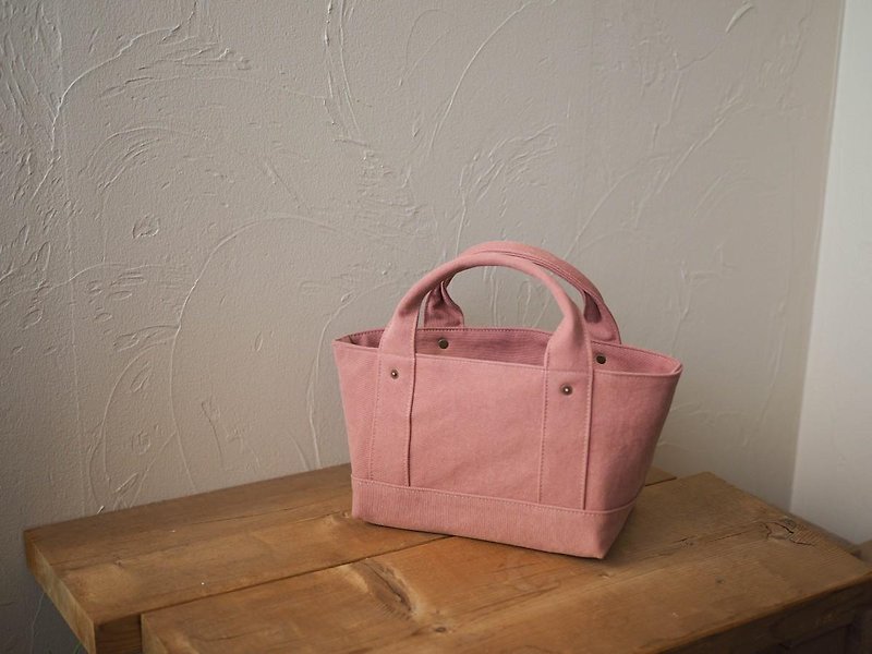 With a lid Tote S O Rose - Handbags & Totes - Cotton & Hemp Pink