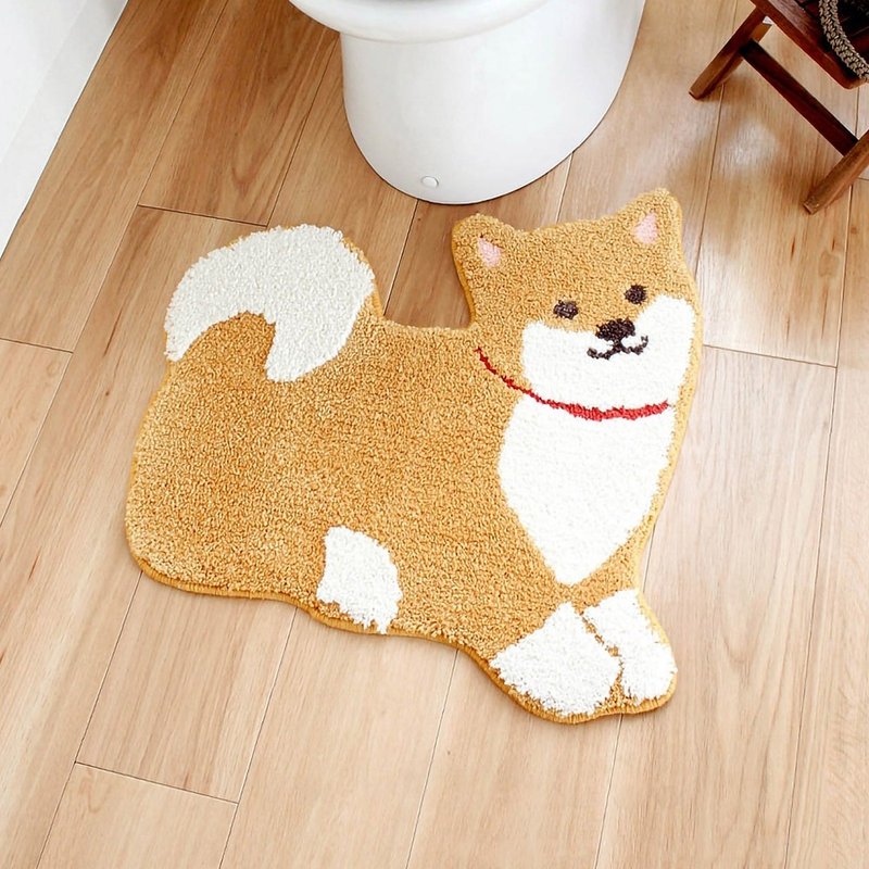 Japan's OKA FUND!T cute animal-shaped washable home floor mats - many types to choose from - พรมปูพื้น - ไฟเบอร์อื่นๆ สีส้ม