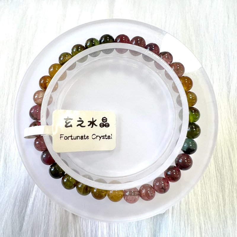 Color Tourmaline Bracelet | Crystal | Crystal Bracelet | Crystal Bracelet | - Bracelets - Crystal Multicolor