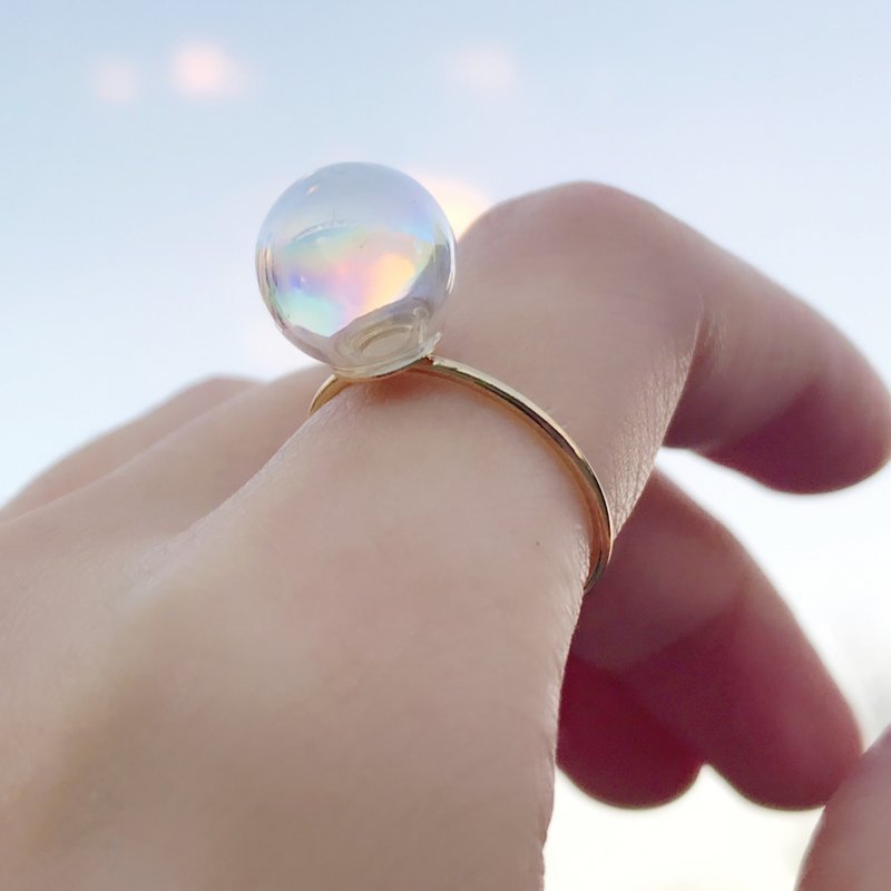 แก้ว แหวนทั่วไป สีใส - soap bubble ring