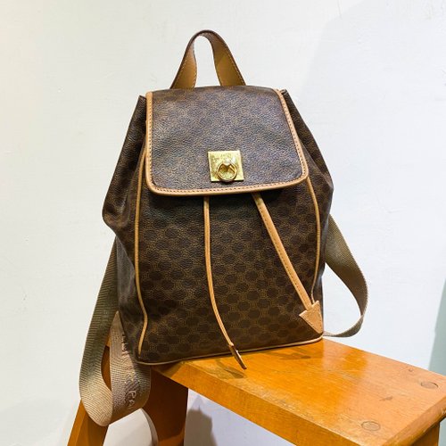 【希少】CELINE セリーヌ リュックサック クロコレザー 茶色 ブラウン 中古・古着通販】CELINE (セリーヌ) リュック ブラウン