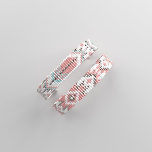 BIJU Loom bracelet pattern, miyuki pattern, parallel stitch pattern,254串珠手链的图案图案