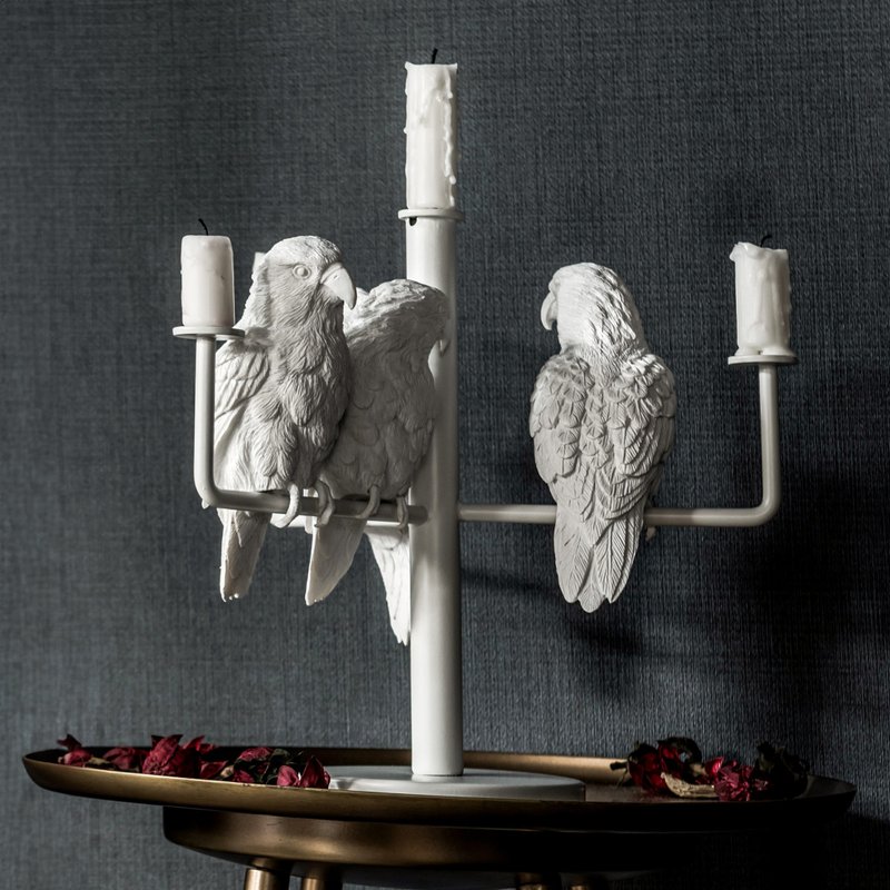 haoshi good design parrot candle holder - 4 pieces - เทียน/เชิงเทียน - เรซิน 