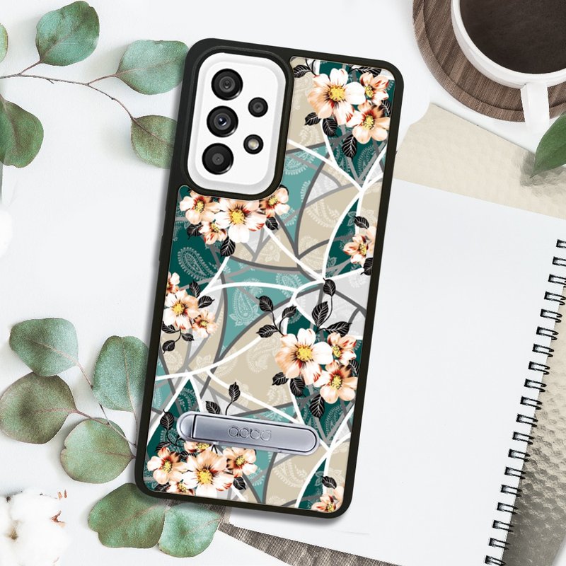 Samsung A55/A54/A35/A34/A25 5G 減震立架手機殼-歌德玫瑰 - 手機殼/手機套 - 其他材質 多色