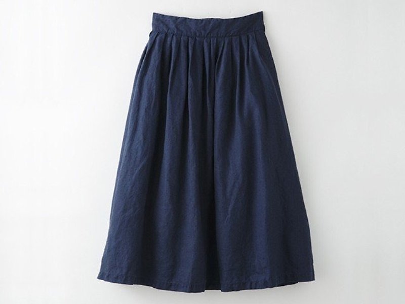 [Botanical Dye / Log Wood Dyed] Hemp's Tax Cart M size 8612-05014-10 - Skirts - Cotton & Hemp Blue