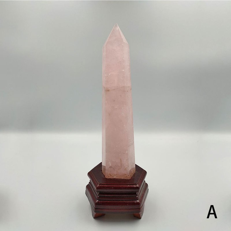 粉水晶柱(附底坐) - 共7款 招財 風水 擺飾 招桃花 - 擺飾/家飾品 - 其他材質 粉紅色