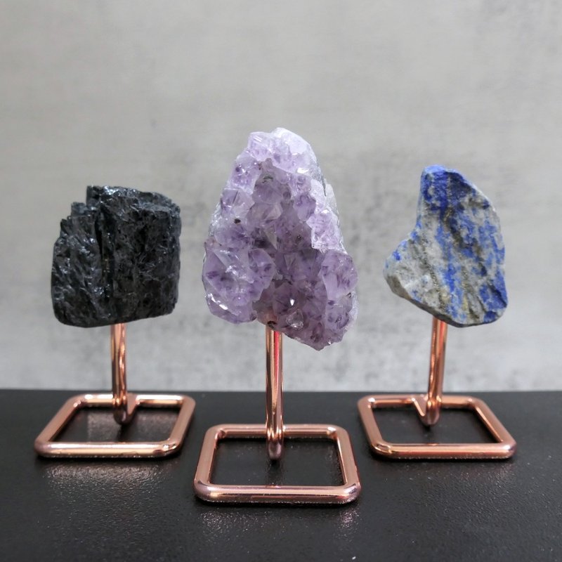 原礦小擺件 家飾 黑碧璽 粉晶 紫晶 白水晶 黑曜石 青金石 - 擺飾/家飾品 - 半寶石 