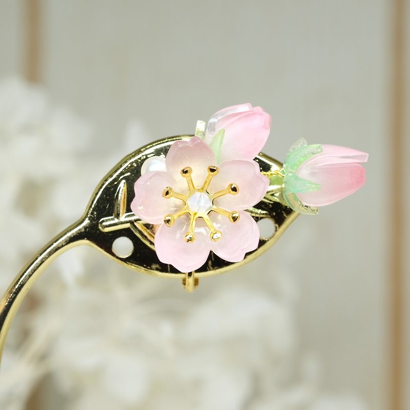 sakura and bud earring -pink-【Waiting for my own spring】