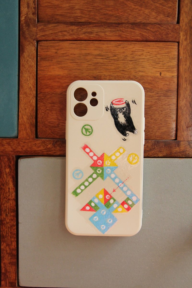 Fully hand-painted mobile phone case-Flying Chess - Phone Cases - Silicone 