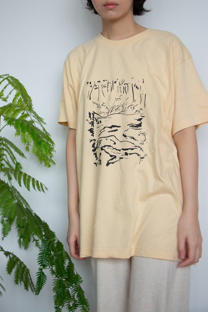 T shirt wild - Women's T-Shirts - Cotton & Hemp Khaki