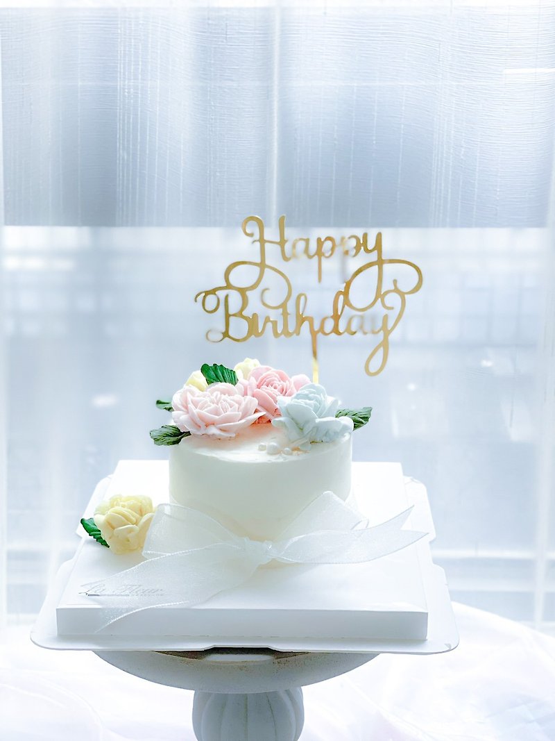 【Net Beauty Birthday Cake】Limited self-pickup!!!-Pink Princess-Korea's most rammed flower light cheese honey - Cake & Desserts - Fresh Ingredients 