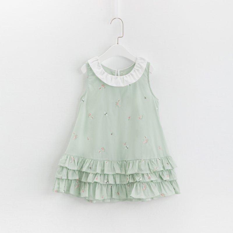Elegant dragonfly embroidery dress - Kids' Dresses - Cotton & Hemp 