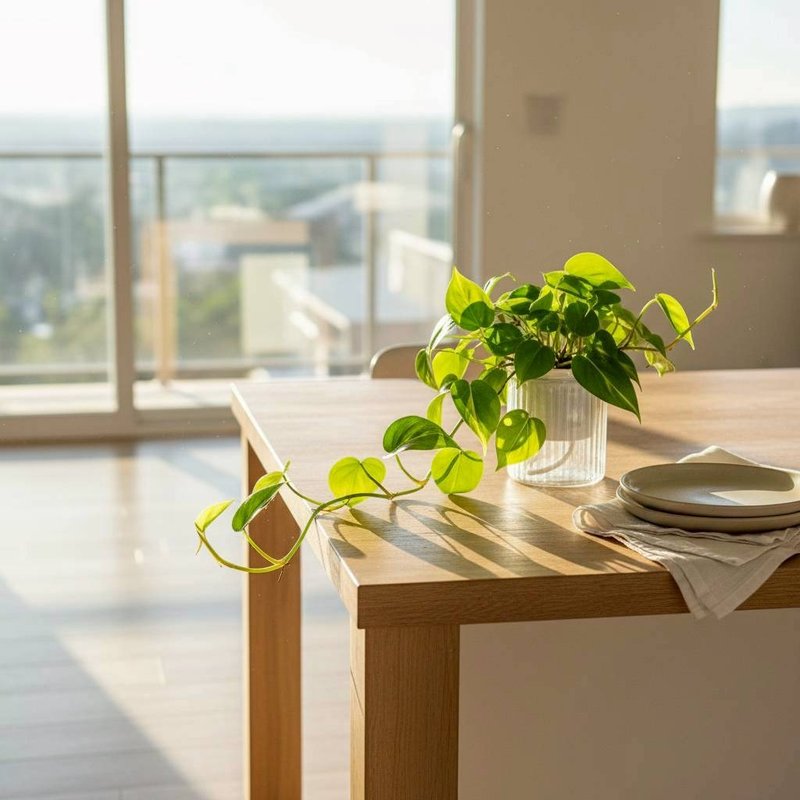 Variegated Heartleaf Philodendron, Self-Watering Pot, Indoor Plant, Foliage Plant, Gift, Potted Plant, Office - ตกแต่งต้นไม้ - พืช/ดอกไม้ สีเขียว