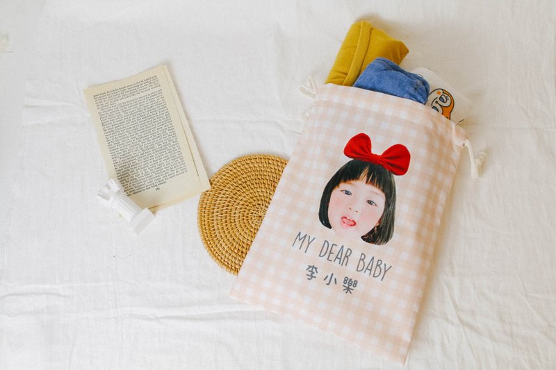 Custom gift | custom name storage pocket - Drawstring Bags - Other Man-Made Fibers 