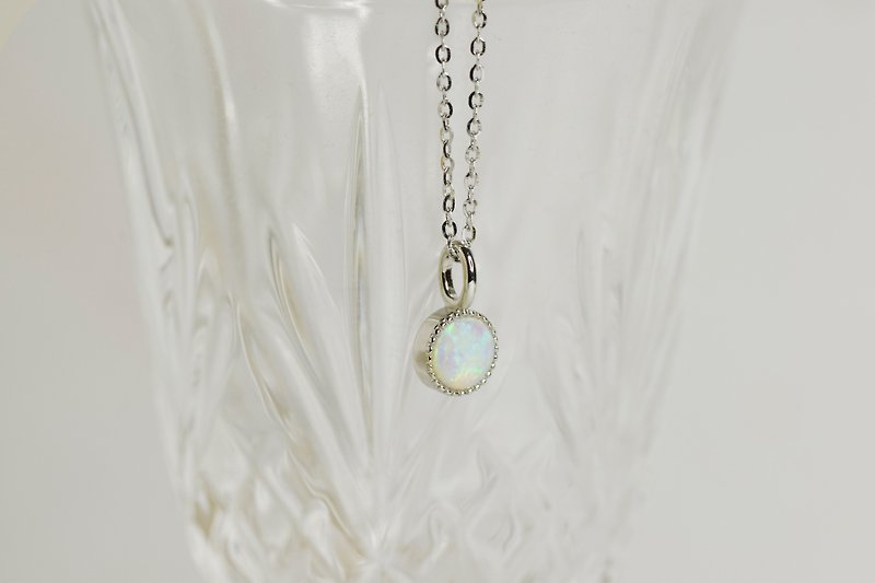 Happiness Opal Pendant - 925 Sterling Silver - Necklaces - Gemstone 