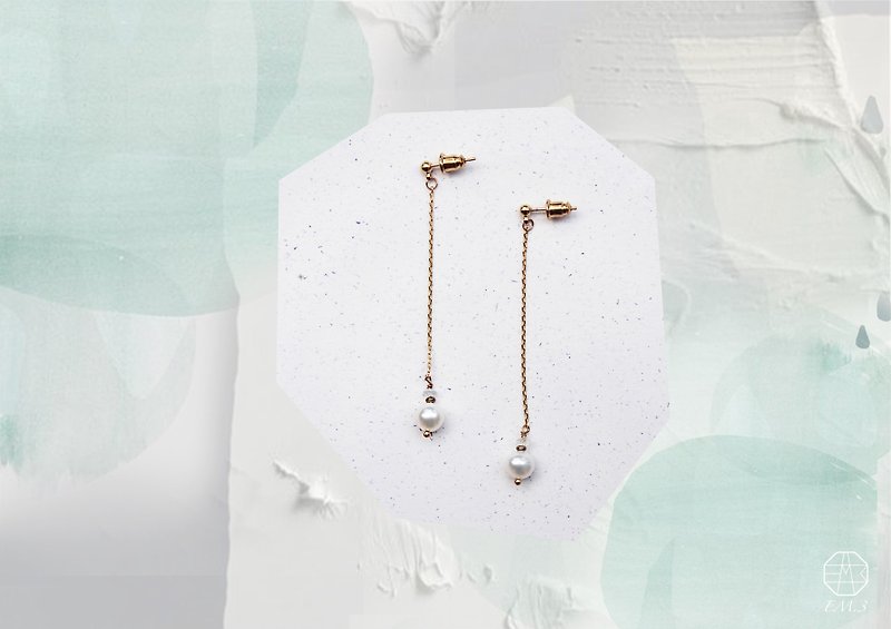 Birthstone of March-Aquamarine Miss Elegant Series Dangle Earrings / Clip-on - Earrings & Clip-ons - Gemstone Blue