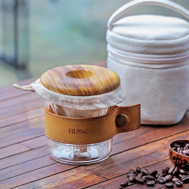 Minimal Travel Coffee Dripper Cup Set(280ml) - เครื่องทำกาแฟ - แก้ว สีนำ้ตาล