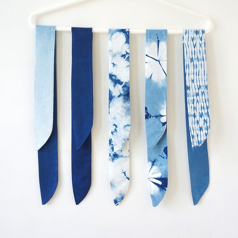 S.A x 法式藍染髮帶 Ocean/ Liberté/ Sky/ Spring/ Straw - 髮帶/頭箍 - 聚酯纖維 藍色