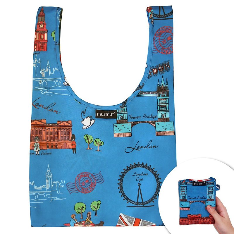 murmur便當包-倫敦 | murmur便當袋推薦 - 手提包/手提袋 - 塑膠 藍色