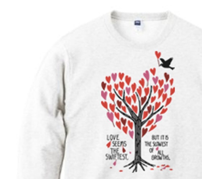 Heart full tree trainer [order product] - เสื้อผู้หญิง - ผ้าฝ้าย/ผ้าลินิน ขาว