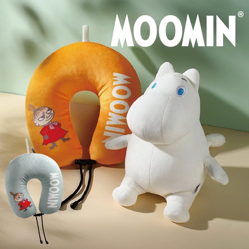 【MOOMINxVIPO】2-in-1 Moomin Doll Neck Pillow Travel Pillow - Neck & Travel Pillows - Cotton & Hemp 