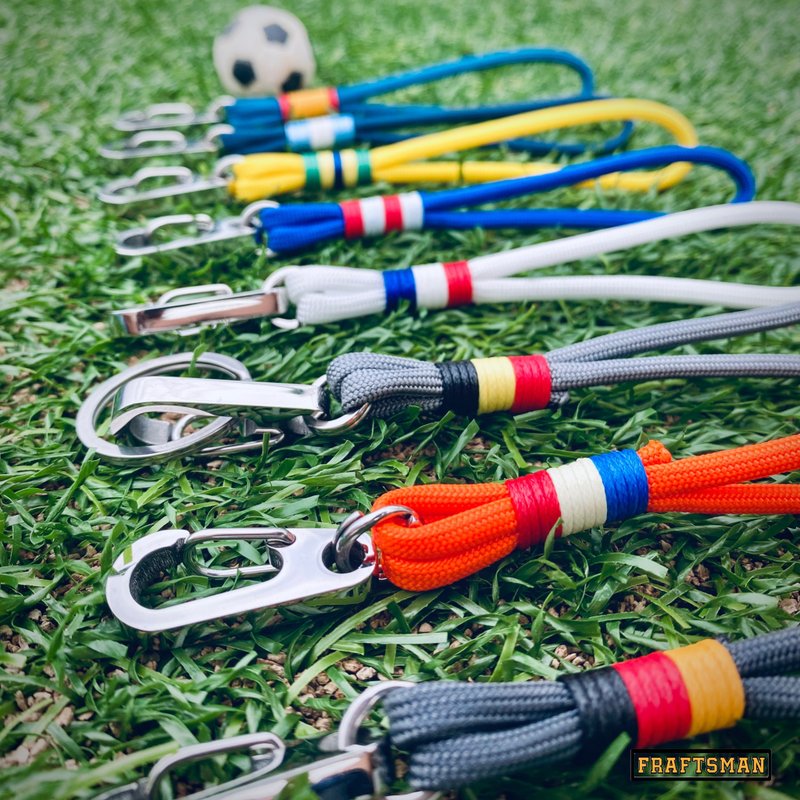 Flag color block key chain paracord - Keychains - Nylon Orange