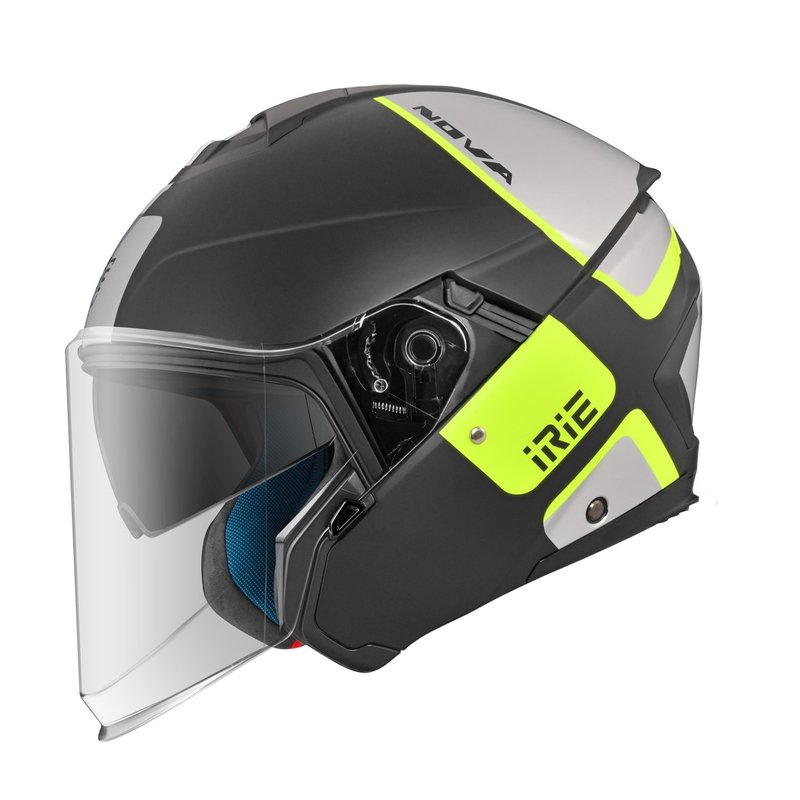 IRIE HELMETS NOVA - Nero Opaco/CUBO BL3 (Nero Verde) - Helmets - Other Materials Black