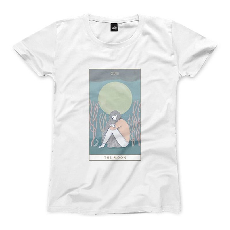 XVIII | The Moon - White - Women's T-Shirt - Women's T-Shirts - Cotton & Hemp 