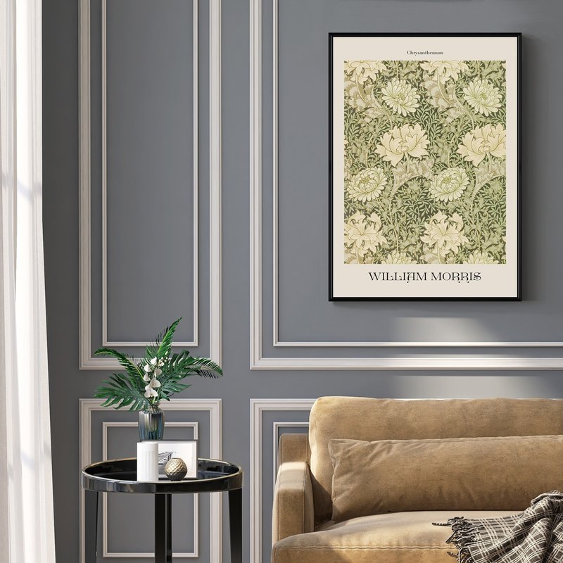 William Morris 石榴 - 復古掛畫/裝飾畫/開店送禮/花卉圖騰 - 海報/掛畫/掛布 - 棉．麻 綠色