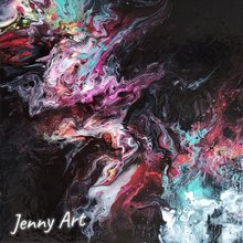 0004　絵画　幻想的　ピンク　抽象画 感じる細胞13 絵画 ピンク 紫 白 抽象画 水彩 キャンバス | sera