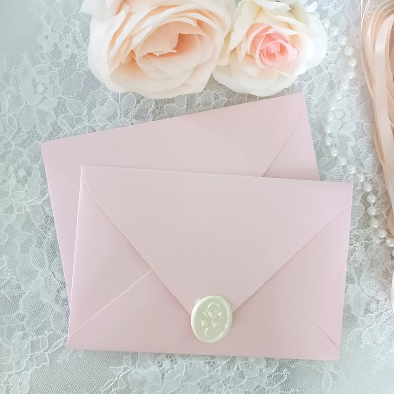 Pink Valentine's Day envelope set gift packaging envelope birthday card confession envelope set - ซองจดหมาย - กระดาษ 