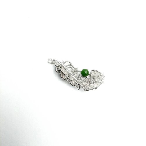 JadeStyle 翡翠思想 【翠玉清陽】 シルバー925 兼用ブローチ