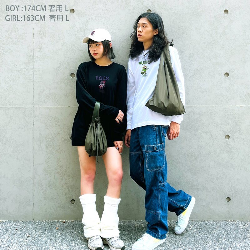 【STREET】Kuroi-T小夥伴 客製文字|棉柔長踢 - 帽T/大學T - 棉．麻 多色