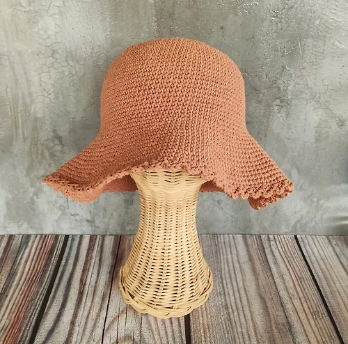 siriwanbag Knitted rope hat, sun hat, bucket hat