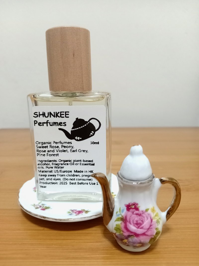 有機植物香水-茶系-甜玫瑰、牡丹、玫瑰紫羅蘭、伯爵茶 - 香水/香膏 - 其他材質 粉紅色