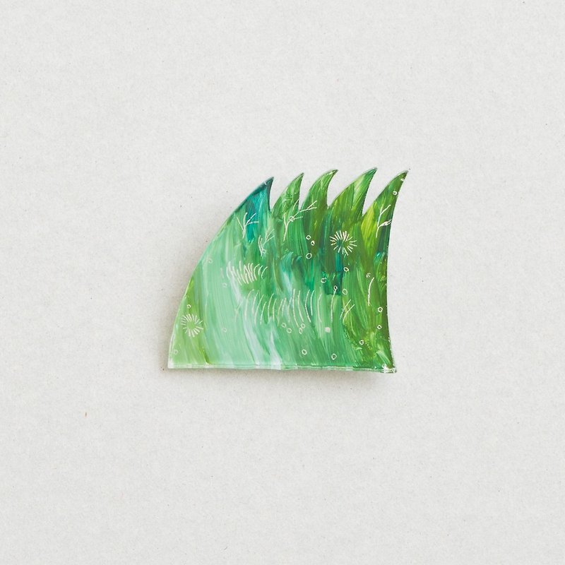 Picture of brooch [grass] - Brooches - Acrylic Green