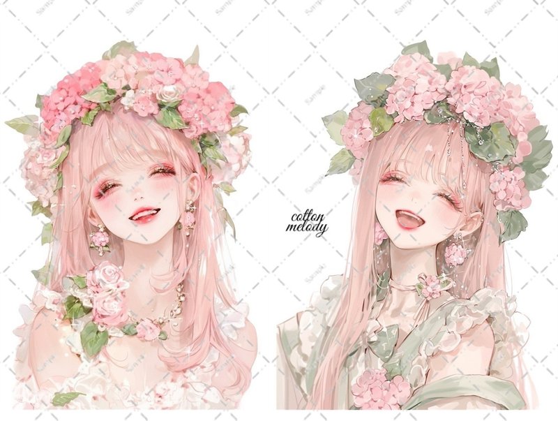 original sticker no.5813 人物ステッカー オリジナルステッカー 人物ステッカー 女の子ステッカー オリジナル人物ステッカー - 貼紙 - 紙 
