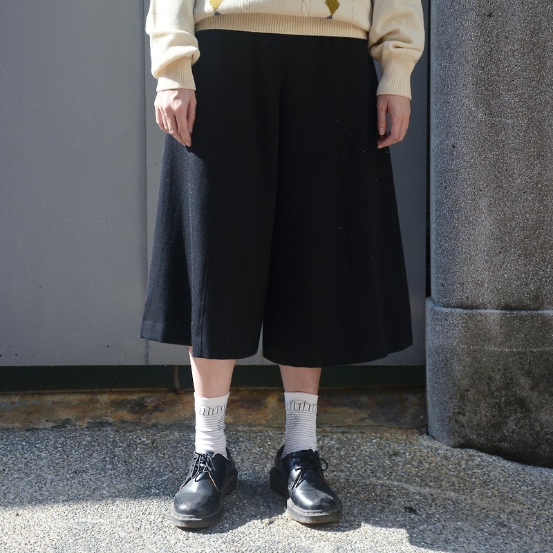 Sword | vintage trousers skirt - กางเกงขายาว - วัสดุอื่นๆ สีดำ