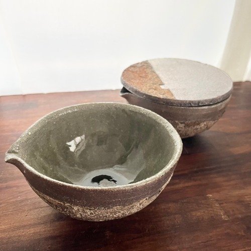 mayu crafts Pinkoi 代購 - 片口碗，燒製，黏土和灰釉（片口小碗）