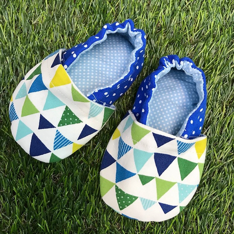 Colorful pennant shoes - รองเท้าเด็ก - ผ้าฝ้าย/ผ้าลินิน สีน้ำเงิน