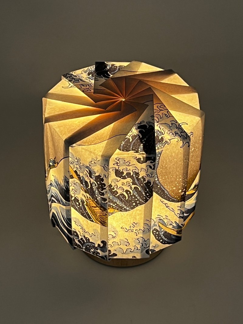 折灯り -HOKUSAI (大波)- - 燈具/燈飾 - 紙 白色