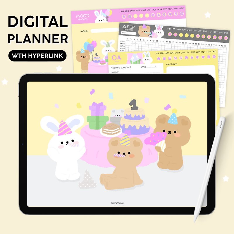 Paws 1st ANNIVERSARY - DIGITAL PLANNER - Digital Planner & Materials - Other Materials 