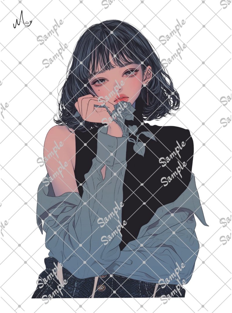 オリジナル人物ステッカー - 貼紙 - 紙 
