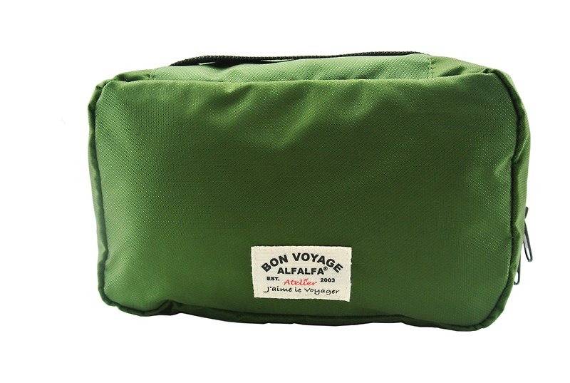 Jaime le Voyage Toiletry Bag (Army Green) - กระเป๋าเครื่องสำอาง - เส้นใยสังเคราะห์ 