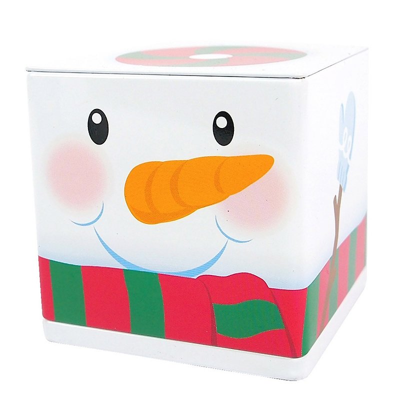 Christmas tin storage box - Snowman [Hallmark - Gifts Christmas Series] - Items for Display - Other Materials White
