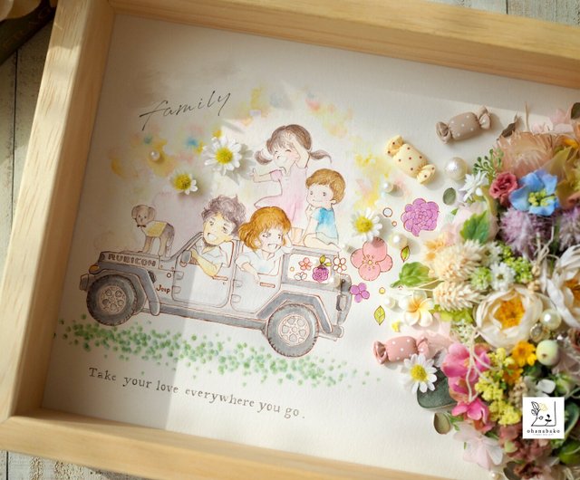 ファミリーウェルカムボード・特別な日のお祝い】プリザーブドフラワー