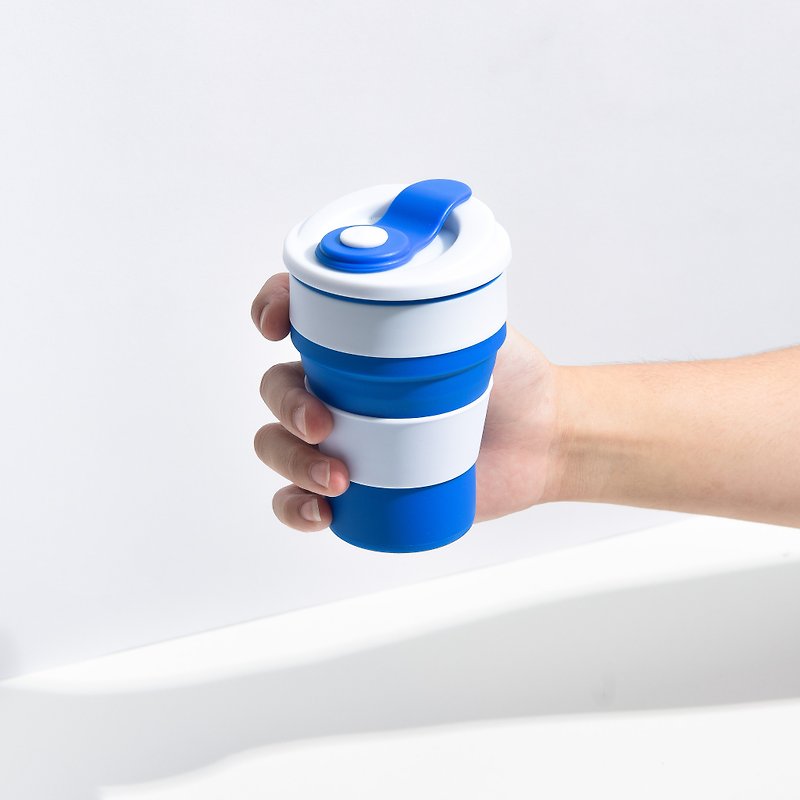 Collapsible Silicone Cup- FRIDAY NIGHT CUP - 杯/玻璃杯 - 矽膠 藍色