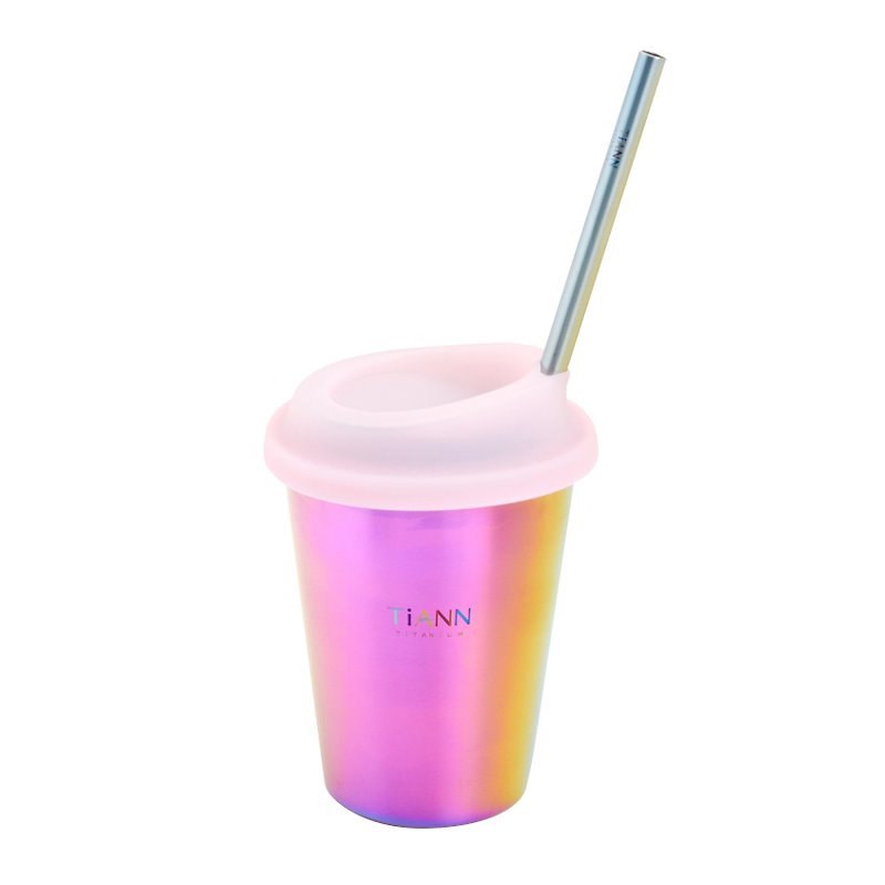 TiCup Titanium Beer Mug & Straw Set (Multicolored) - แก้วมัค/แก้วกาแฟ - โลหะ หลากหลายสี
